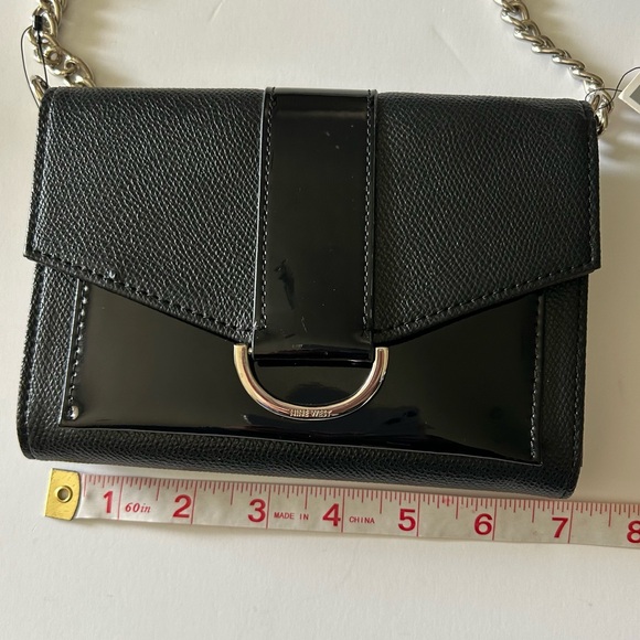 Nine West Pretty Little Things Black Faux Leather shoulder Cross Body bag Purse - Picture 3 of 15